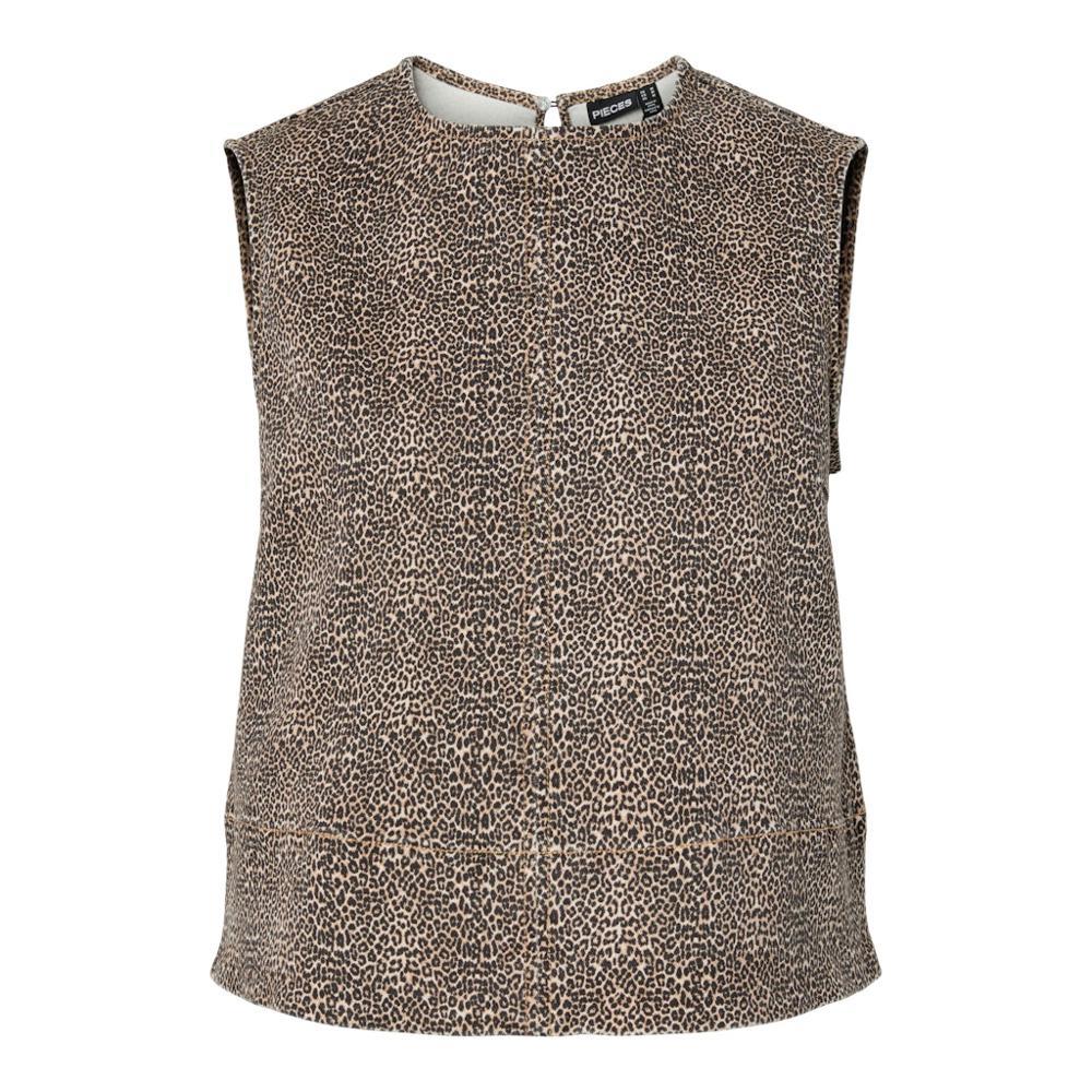 Pieces Salume Blue Denim Top
